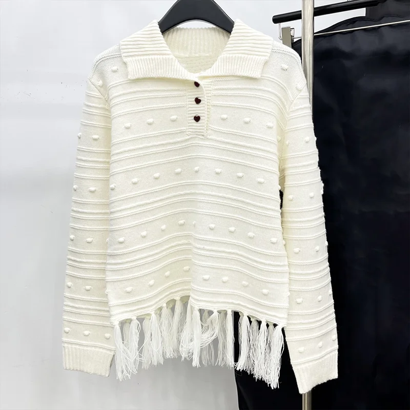 

Высококачественный женский свитер с рюшами в китайском стиле и воротником, удобный пуловер, одежда 25100789