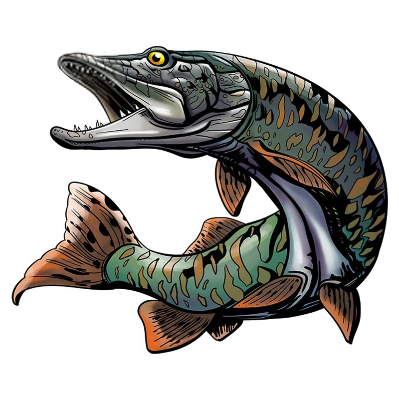 M1106# For Fishing Fish Car Stickers VAN RV Decal Windshield Car Accessories Funny Surfboard Decals Decor