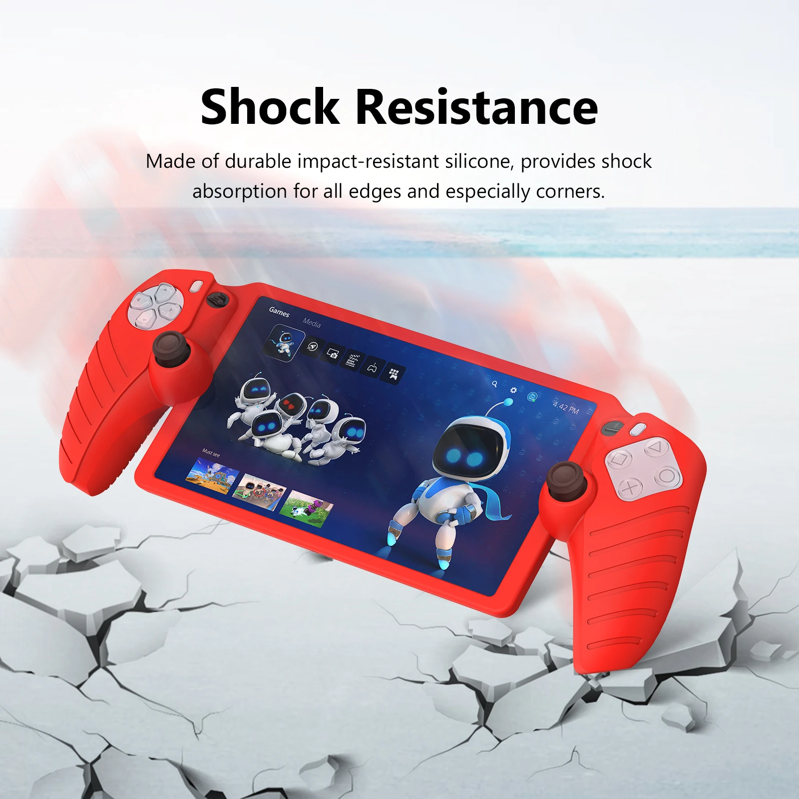 

For Sony PlayStation Portal Console Silicone Protective Case Breathable Protective Case for P5 Console