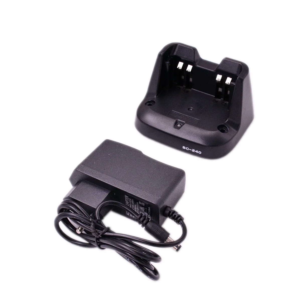 BC240 Desktop Charger Base & AC Plug Adapter for Icom IC V86 U86 HAM Walkie Talkie Power Supply Tray Accessory Replacement