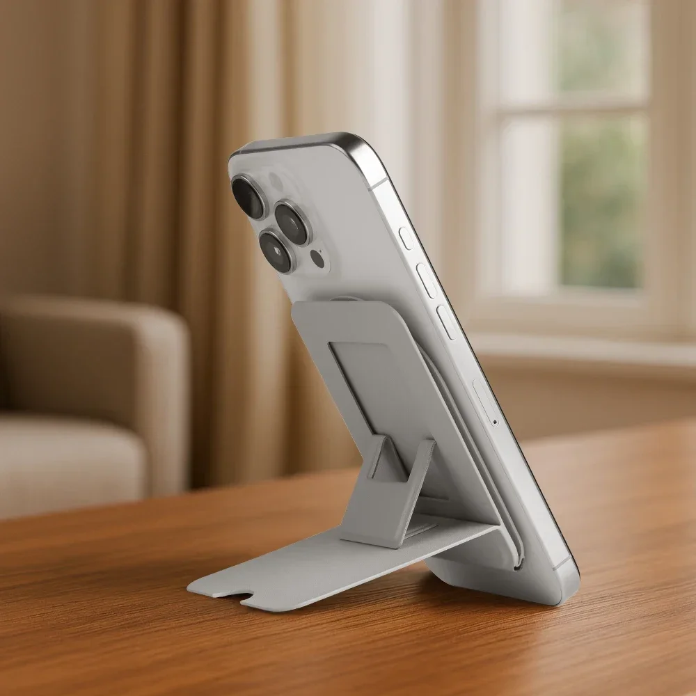 

Magnetic Phone Stand Holder For iPhone 16 15 14 13 12 11 Pro Max Plus Foldable Leather Tripod Desktop Bracket For iPhone