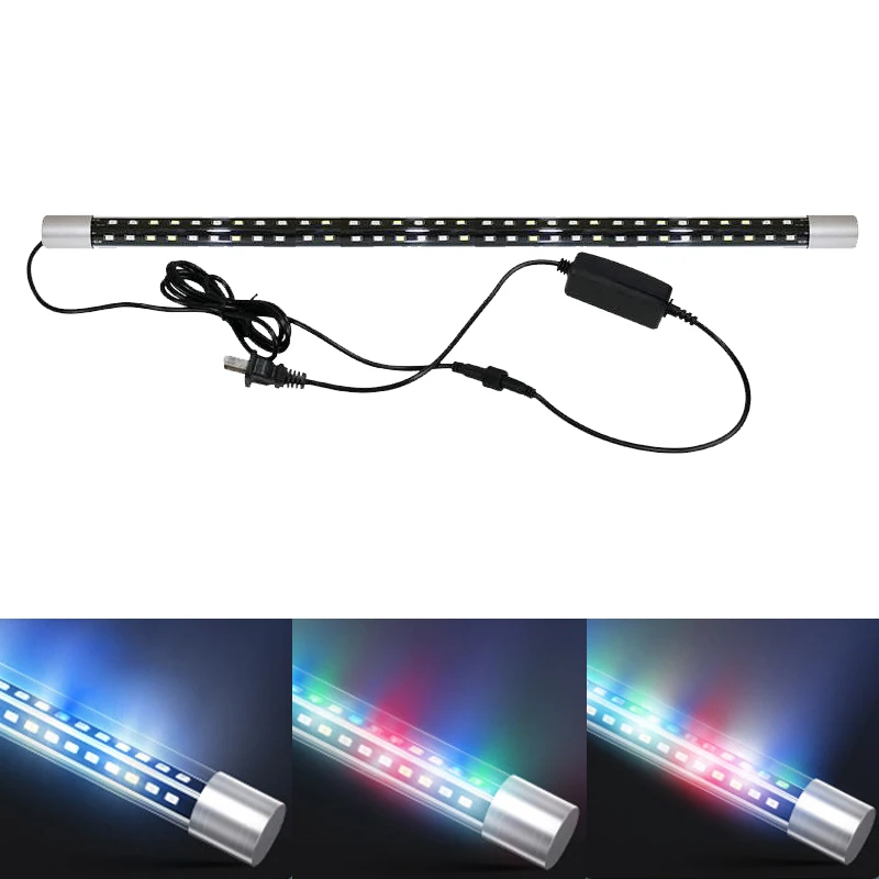 방수 LED 고광도 RGB 어항 조명, 수족관 장식 및 식물 성장용 (27-57cm 적합)