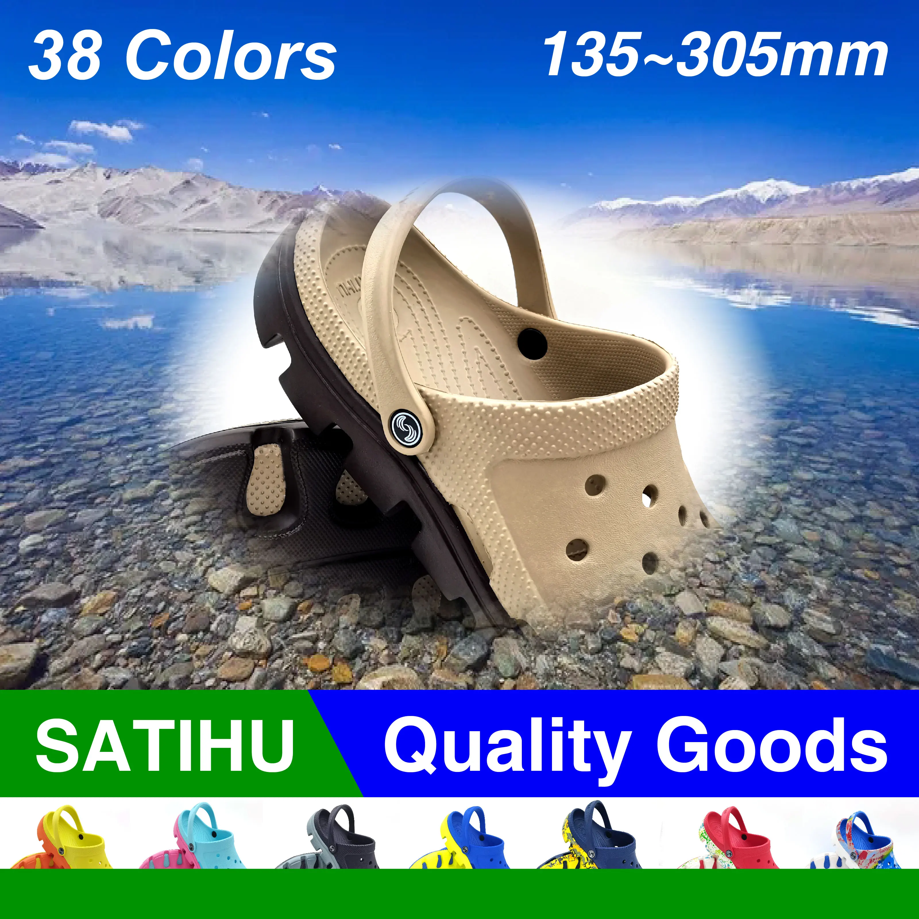 

SATIHU Clogs Beach Sandals Casual Shoes Family Parent-child Male Female Lovers Friends Summer Stroll Antiskid Waterproof Fashion