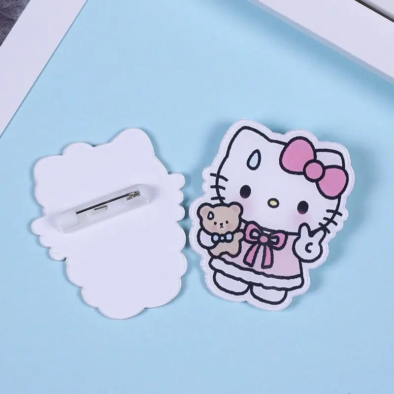 Miniso 만화 아크릴 브로치 KT 고양이 배낭 액세서리 의류 액세서리 배지 선물 선물 패치 트렌드