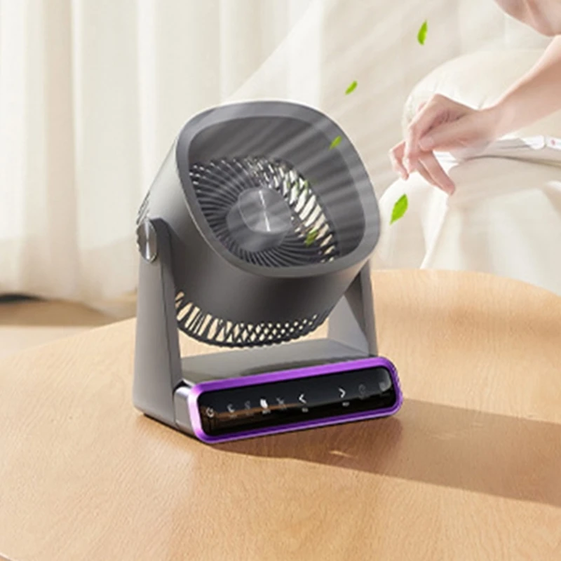 Desk Fan with Battery Operated, Quiet Digital Display Portable Fan for Office, Bedroom, Kitchen, Outdoor, 120 Speeds