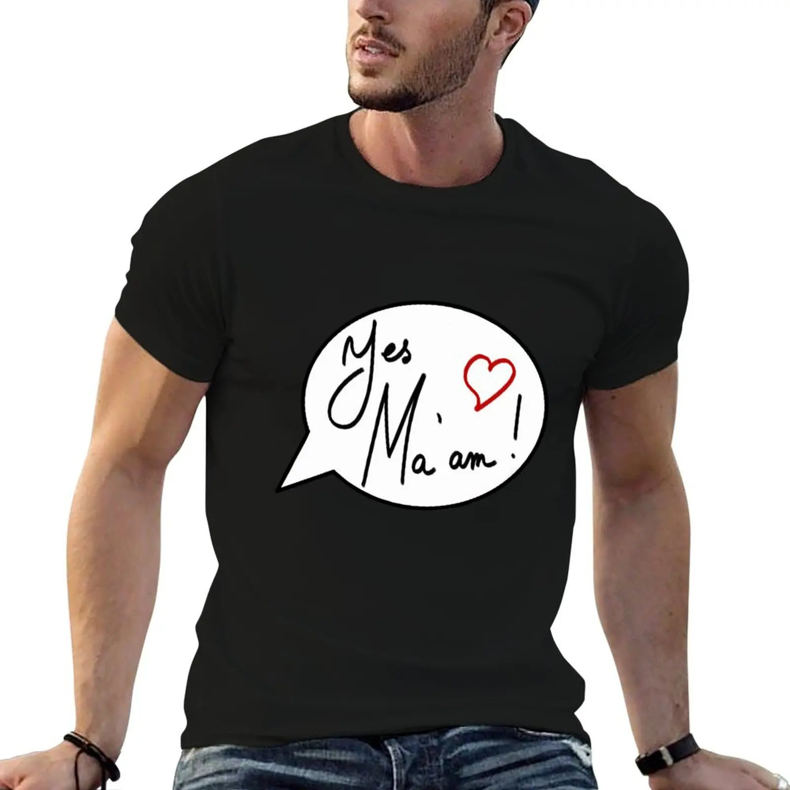 

Yes Ma'am ! T-Shirt animal prinfor boys aesthetic clothes anime stuff funny t shirts men