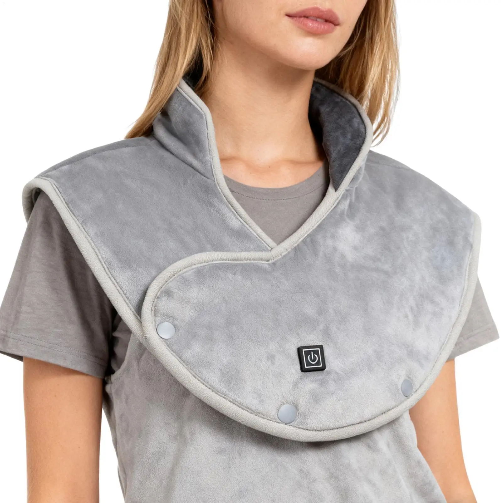 غلاف تسخين كهربائي للأكتاف، ضغط ساخن محمول بمستوى 3 حرارة، مثالي للاستخدام المنزلي والمكتب والسفر والمنتجعات الصحية