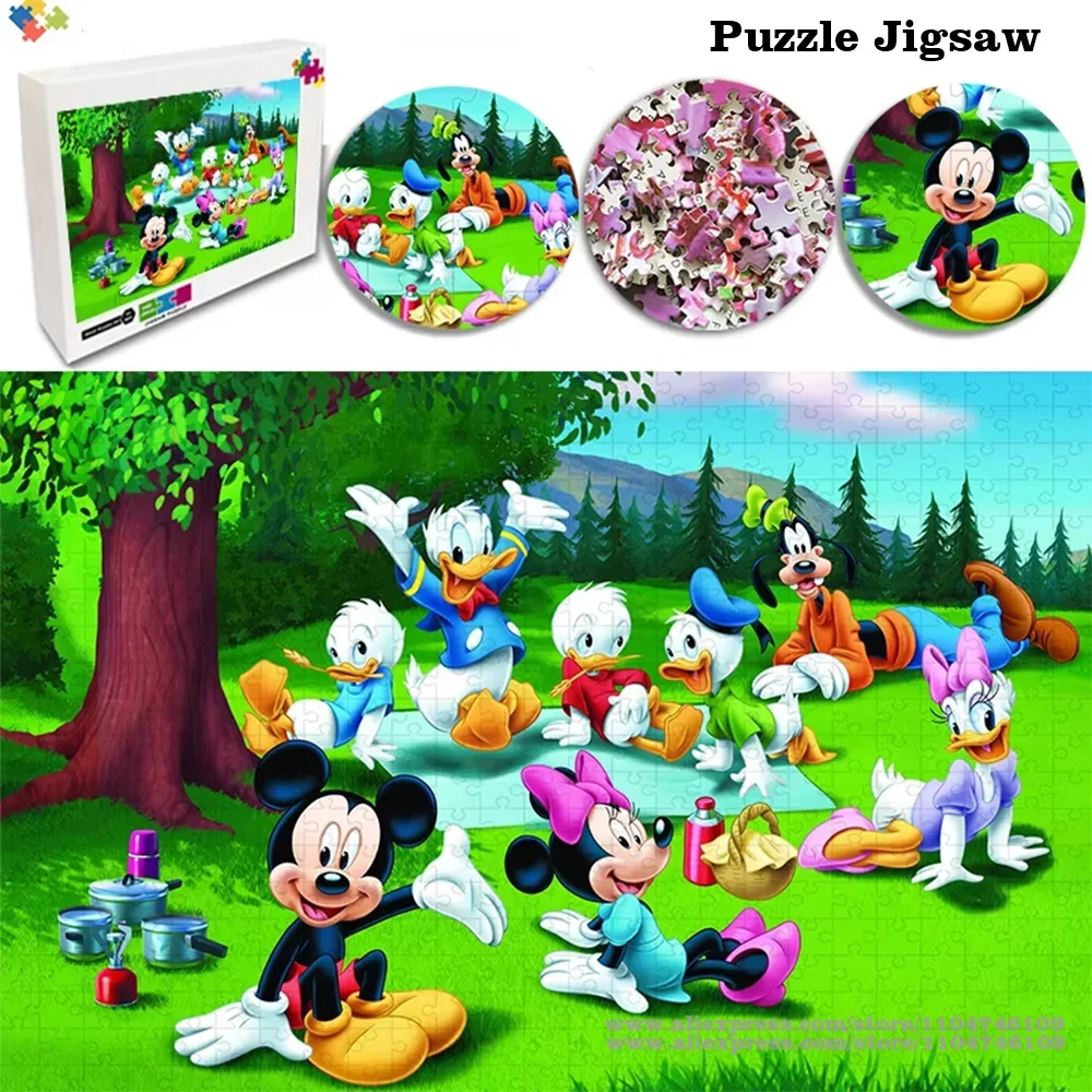 디즈니 미키 마우스 직소 퍼즐 만화 애니메이션 캐릭터 퍼즐 퍼즐 맞춤형 퍼즐 크리 에이 티브 소년 소녀 생일 선물
