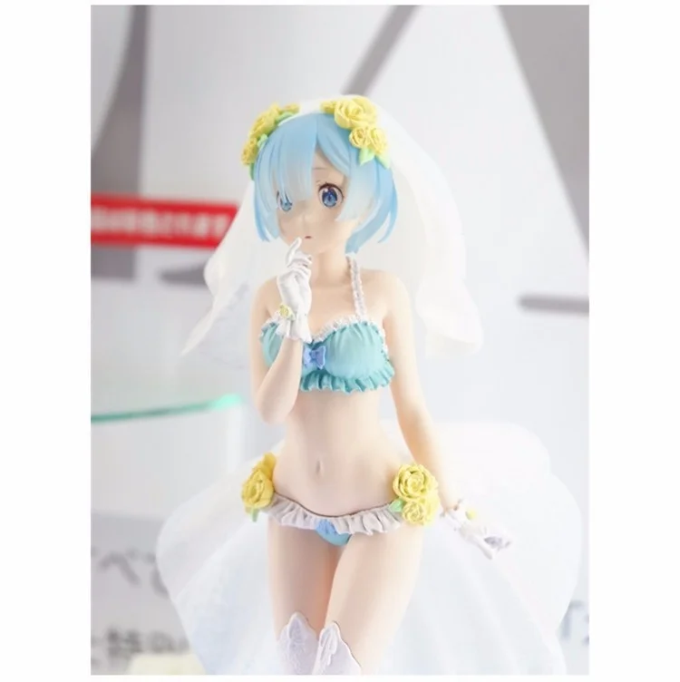 22cm Anime Figure Ram Flower Wedding Series Model Statue Collection Desktop Decoration Gift From Scratch Different World Life
