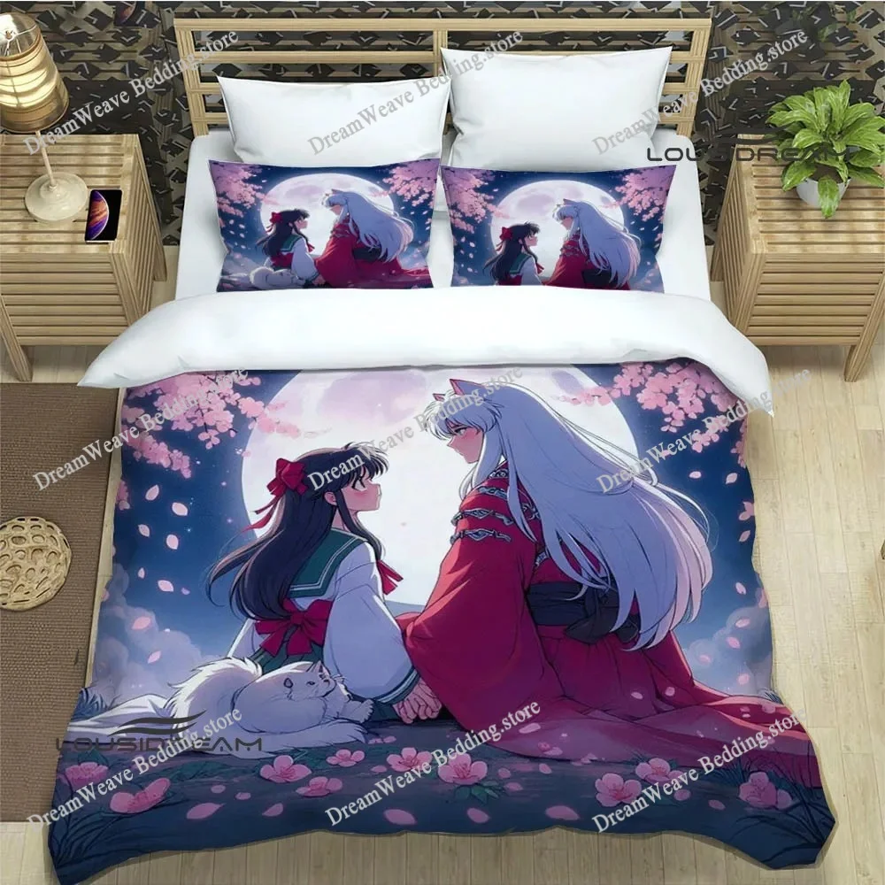 

Inuyasha Cartoon Printed Bedding Sets Exquisite Bed Supplies Set Duvet Cover Bed Comforter Set Bedding Set Luxury Birthday Gift