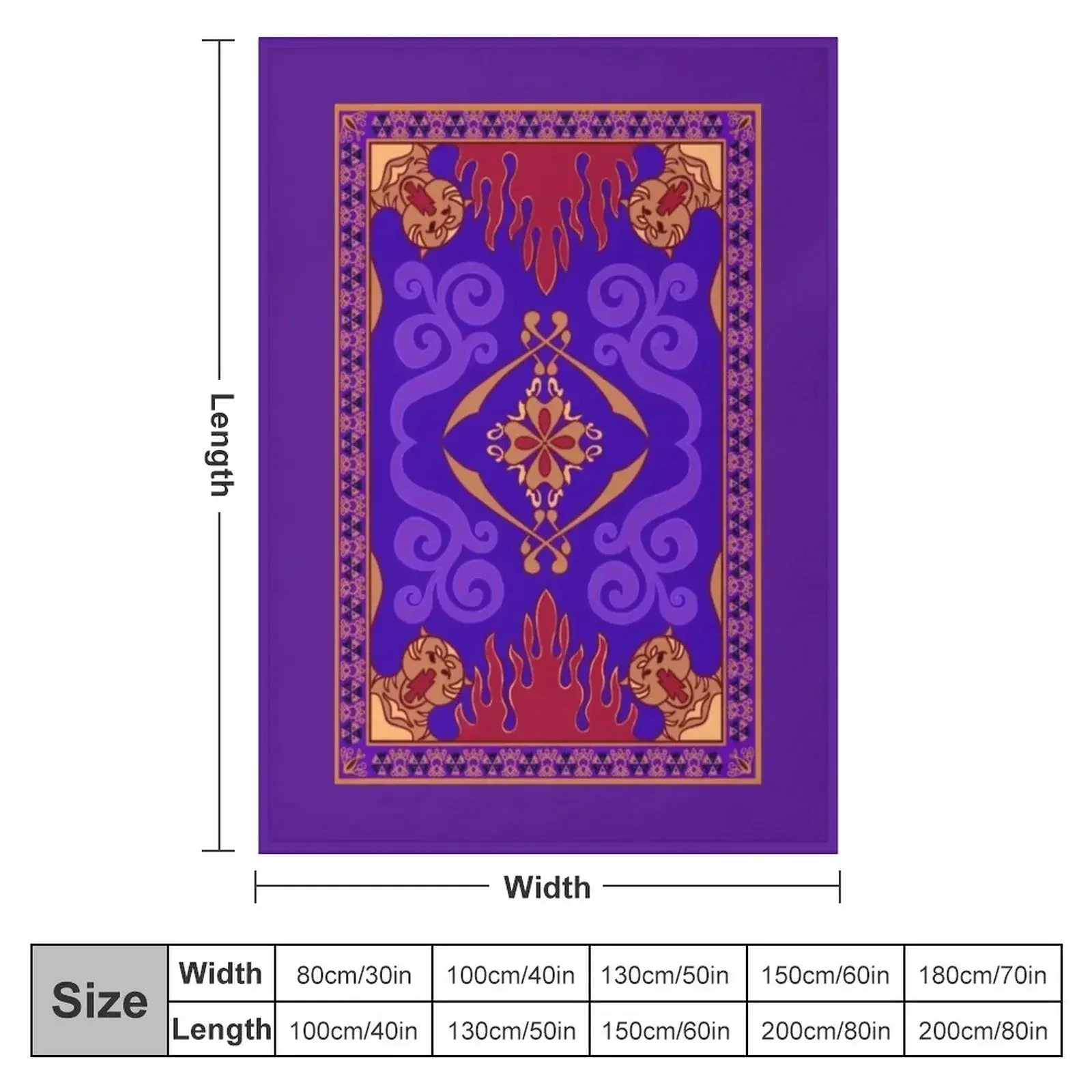 Aladdin 1992 Magic Carpet Throw Blanket Tourist Blanket Fashion Sofa Blankets  blankets for beds  blanket