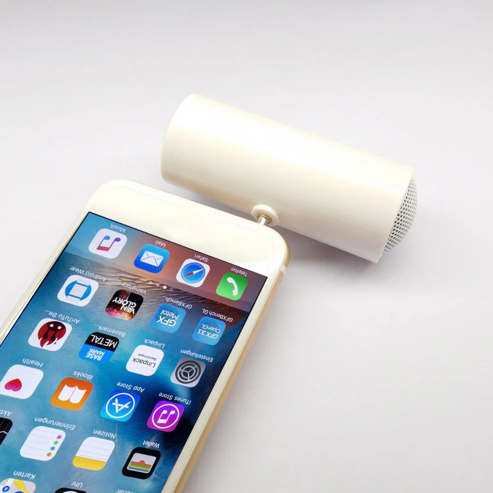 

3.5mm Audio Jack Mini Portable Speaker White Mini Size Durable Powered for Phone Tablet Indoor Outdoor Music Sharing