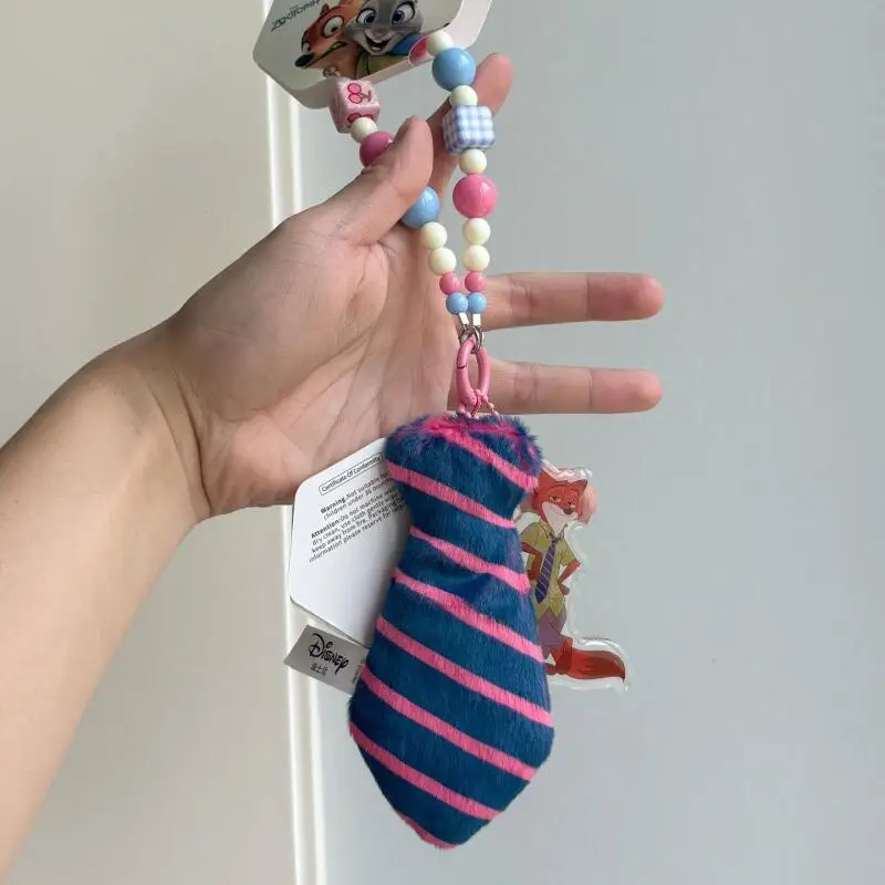 Disney Zootopia Judy Hopps Niedlicher Cartoon-Plüsch gefüllter Aufnahmestift-Krawatten-Anhänger, handgefertigtes Paar, Rucksack-Anhänger, Weihnachtsgeschenk