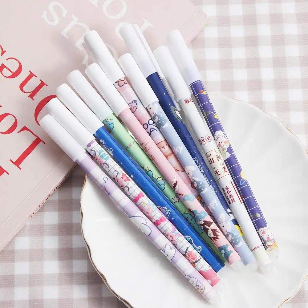 School Supplies Stationery Cartoons 0.5mm Blue Press Pen Gel Pens Neutral Erasable Pen Erasable Pen Student Pen