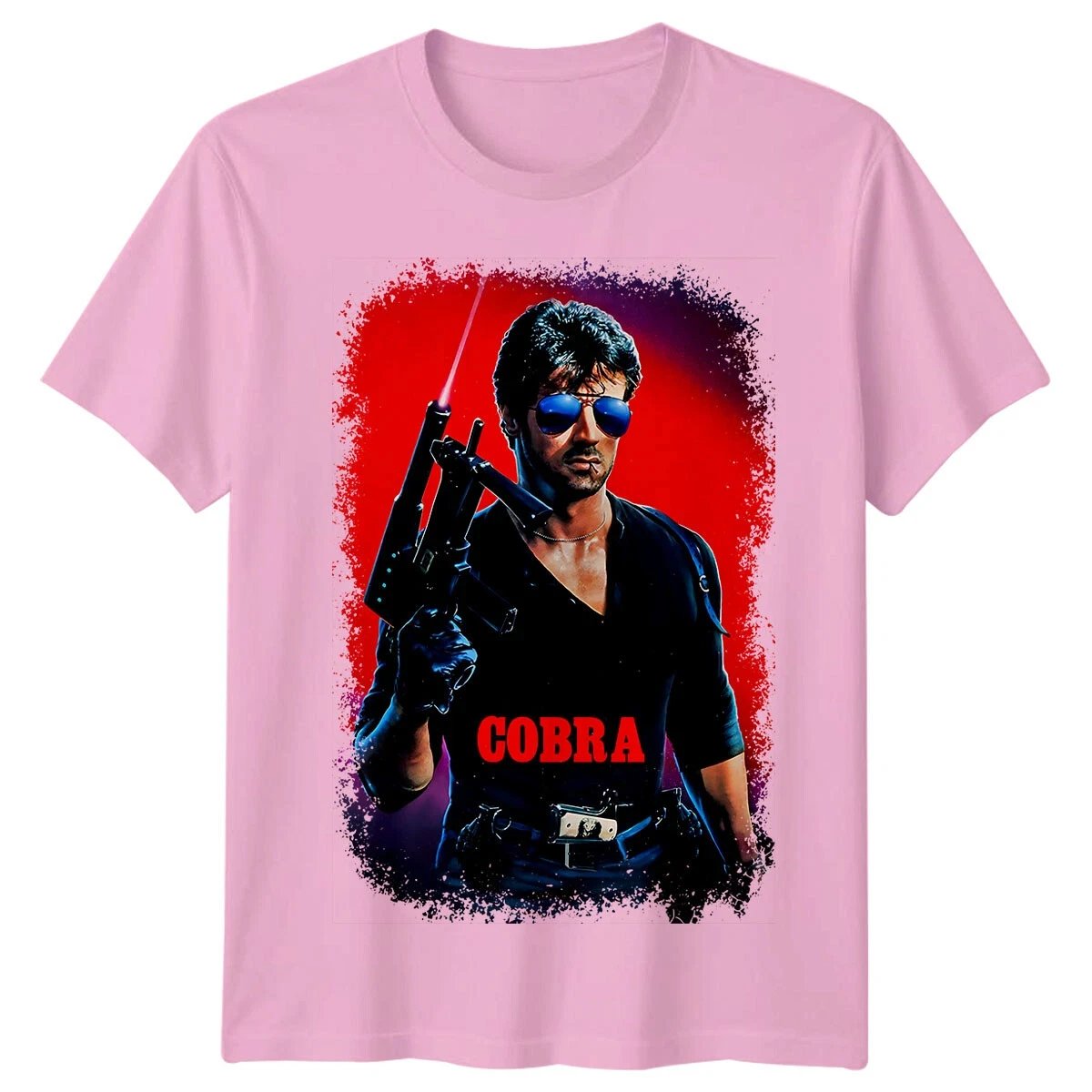 Cobra 1986 Retro-Actionfilm-T-Shirt für Männer und Frauen, Sylvester Stallone, Polizei-Thriller, klassisches Grafik-T-Shirt, Vintage-Freizeitoberteil. – Detail 6
