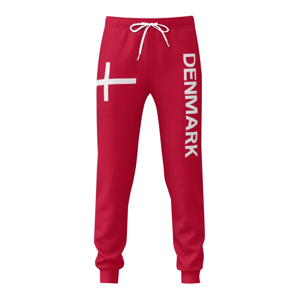 

Mens Sweatpants Denmark Flag Pants with Pockets Joggers Soccer Football Multifunction Sports Sweat With Drawstring