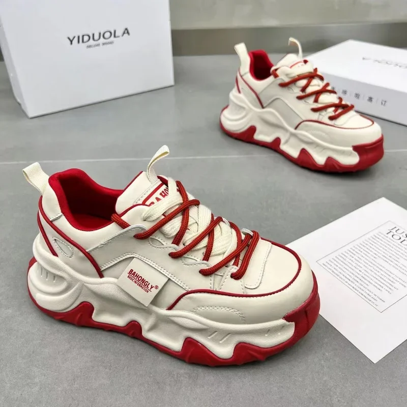 White Platform Sports Shoes Buffalo Casual Women Sneakers Vintage Chunky Vulcanize Korean Harajuku Footwear 2023 Autumn