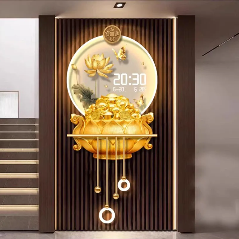 

Chinese Style Design Wall Clocks Creative Xenomorph Living Room Art Mural Wall Clocks Luxury Minimalist Horloge Room Decorations