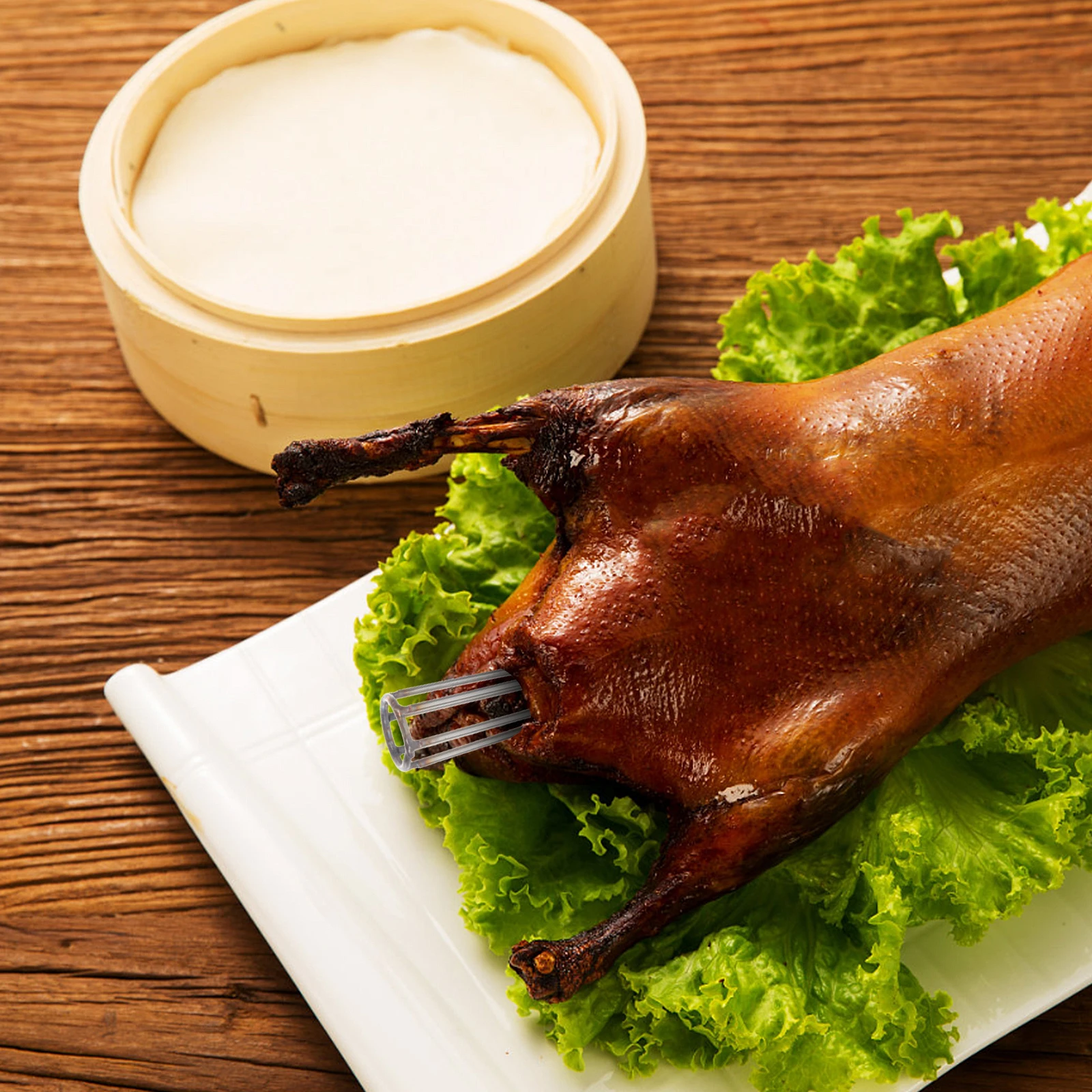 

1pc Roast Duck Tool Stainless Steel Peking Duck Cooking Rack Grilling Barbecue Leak Proof Shape Keeping Accessory Kitchen Grill