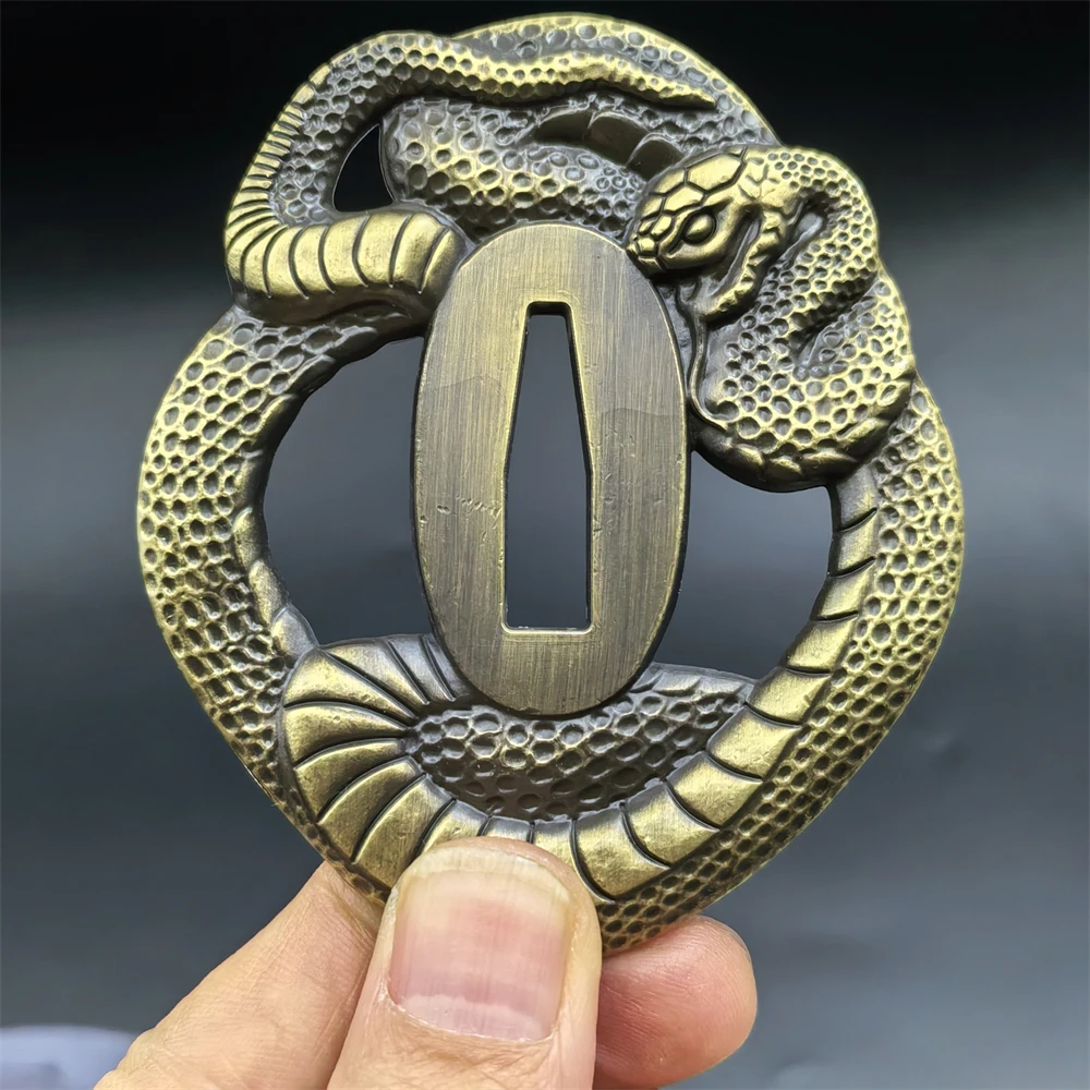 Katana Hand Guard Alloy giant serpent Tsuba For Japanese Swords Samurai Part Fittings