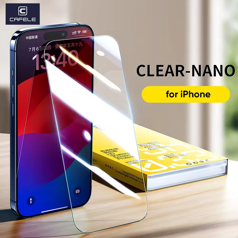 

CAFELE 1Pcs Protective Glass for iPhone 16 Pro Plus Pro Max 9H Screen Protector Explosion Proof HD Front Film