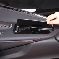 For Chevrolet Corvette C8 Z06 Z51 2020-2023 Car Central Control Cup Holder Storage Box ABS Black Storage Protection Accessories