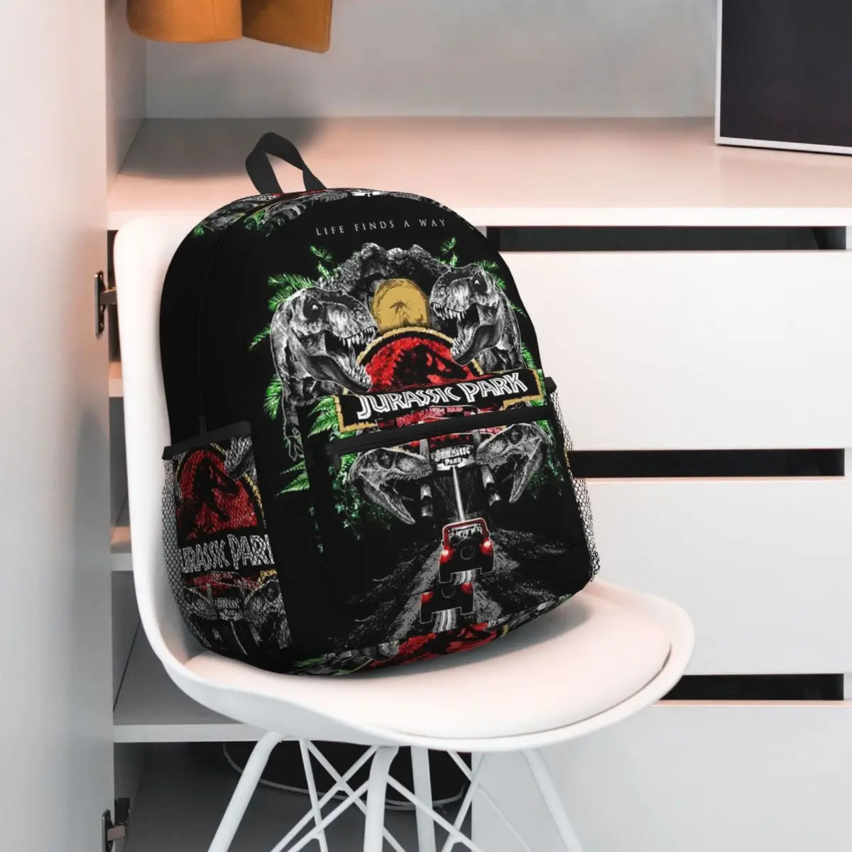

Jurassic Park Dinosaur World Backpack Student BookBag Children School Bag Laptop Shoulder Bags for Men Women