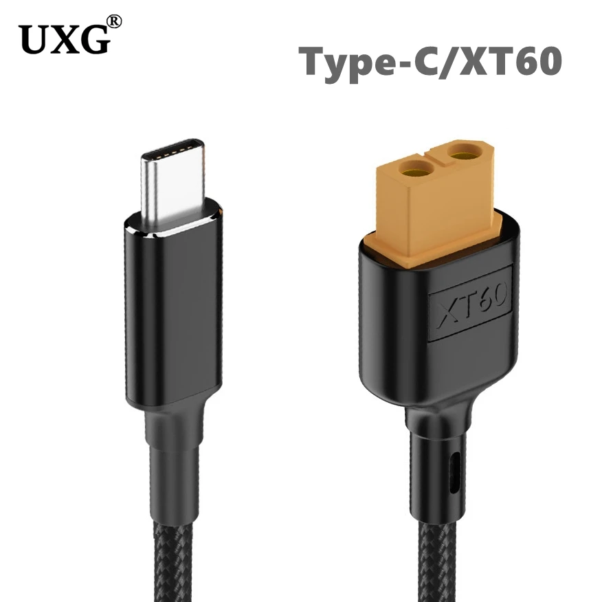 50/100CM XT60 To Type-C 100W Fast Charging Cable For Toolkitrc SC100 Protocol Charger Cord Adapter Wire Replacement Parts