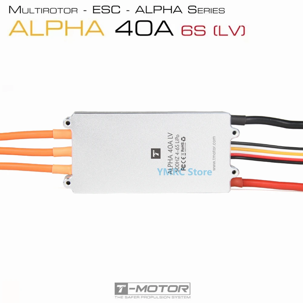 T-MOTOR ALPHA 40A Low Voltage FOC ESC Electronic Speed Controller For Brushless Motor Multicopter RC Drone MN501S MN601S