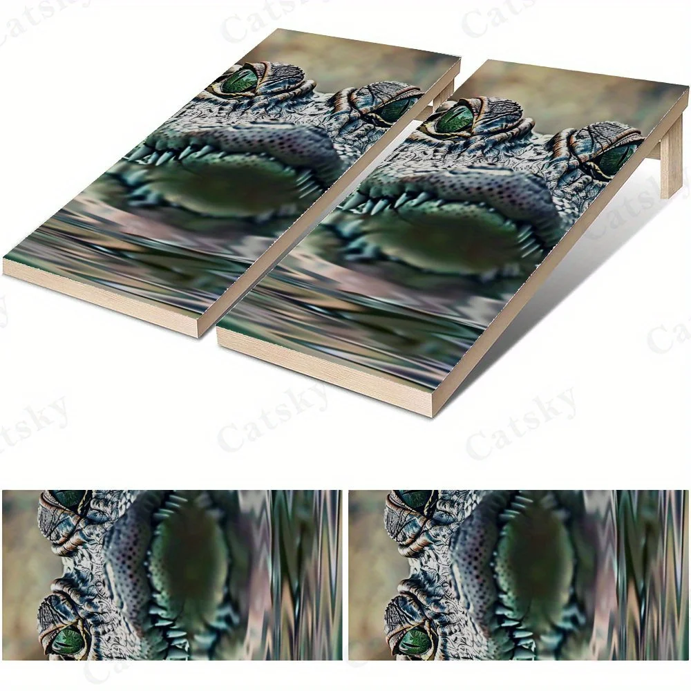 

Crocodile Head,Wildlife Art,Reptile Decor,High Value! 2D Flat Vinyl Sandboard Stickers - Bubble-Free, Easy Application, Waterpro