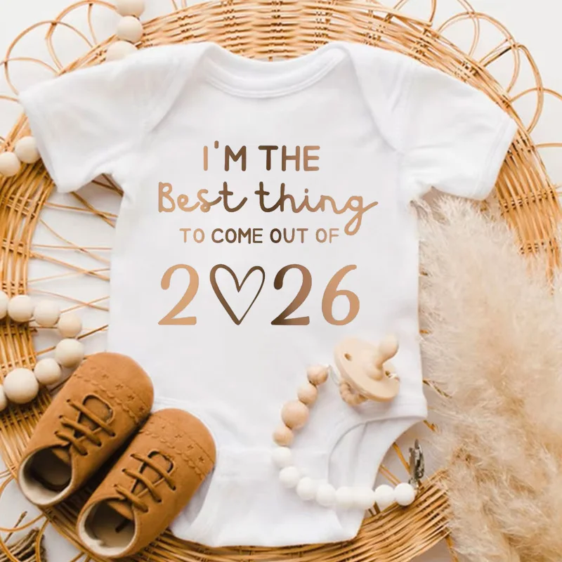 Pregnancy Reveal Baby Coming Soon 2026 Announcement Newborn Baby Bodysuit Romper Funny Boys Girls Outfits