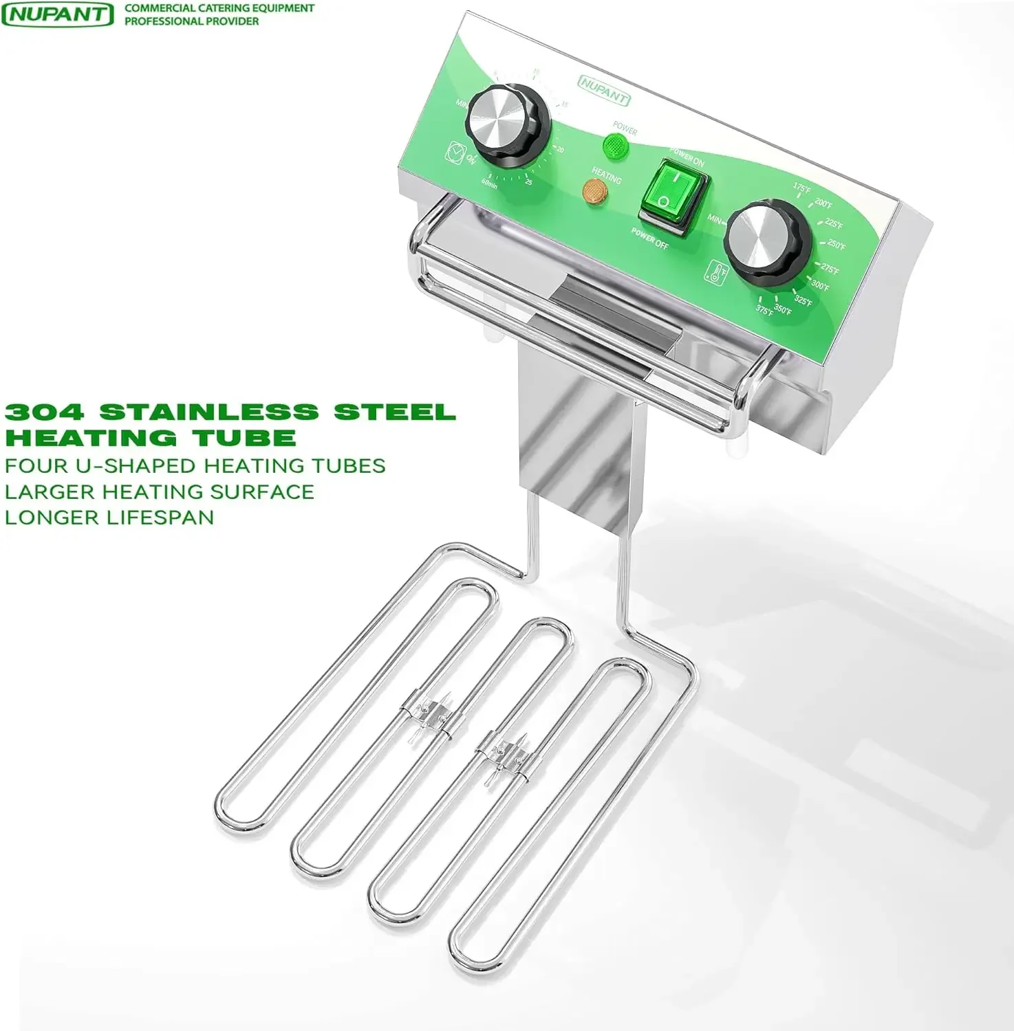 バスケットと蓋付きの電気カウンターフライヤー,市販,油ろ過とタイマー,ステンレス鋼,シングル,12l,12.7qt