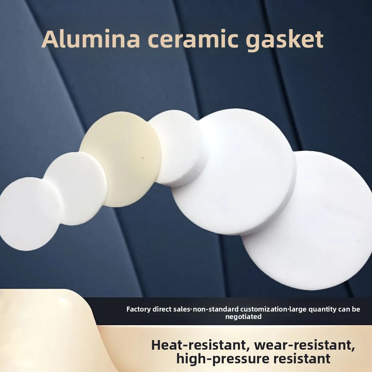 Alumina Ceramic Insulation Heat Dissipation Wafer, High Temp Heating Ceramic Gasket Heating Plate, Customizable Size