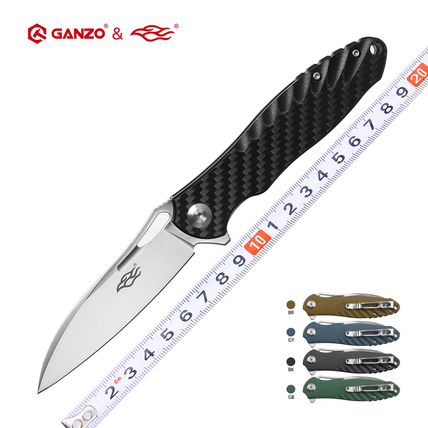 60HRC Ganzo FBKNIFE FH71 knife D2 blade G10 handle folding knife camping outdoor EDC tool Pocket folding Knife
