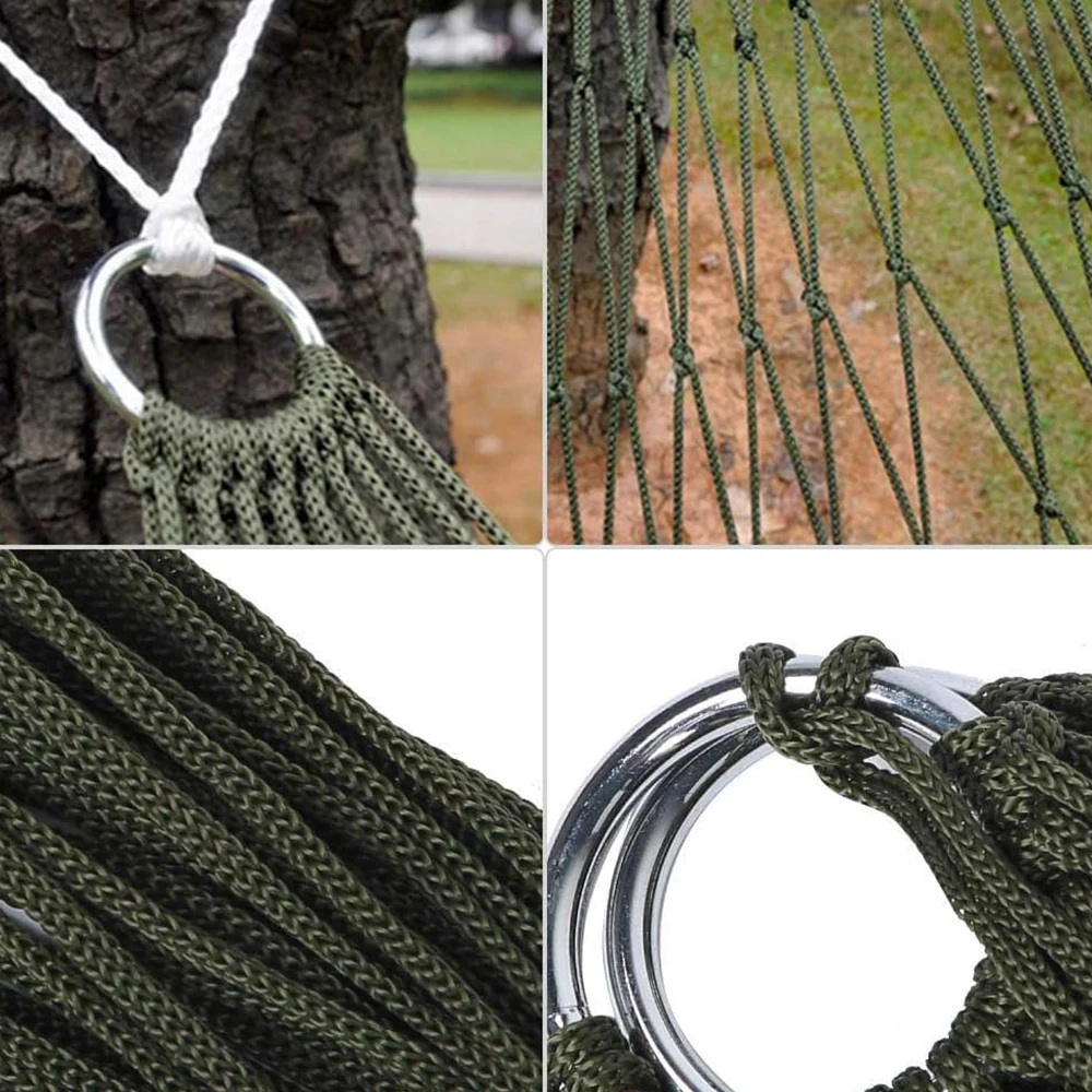 حديقة في الهواء الطلق سميكة حبل نايلون أرجوحة داخلي شبكة أرجوحة المحمولة بسيطة أرجوحة كرسي أرجوحة