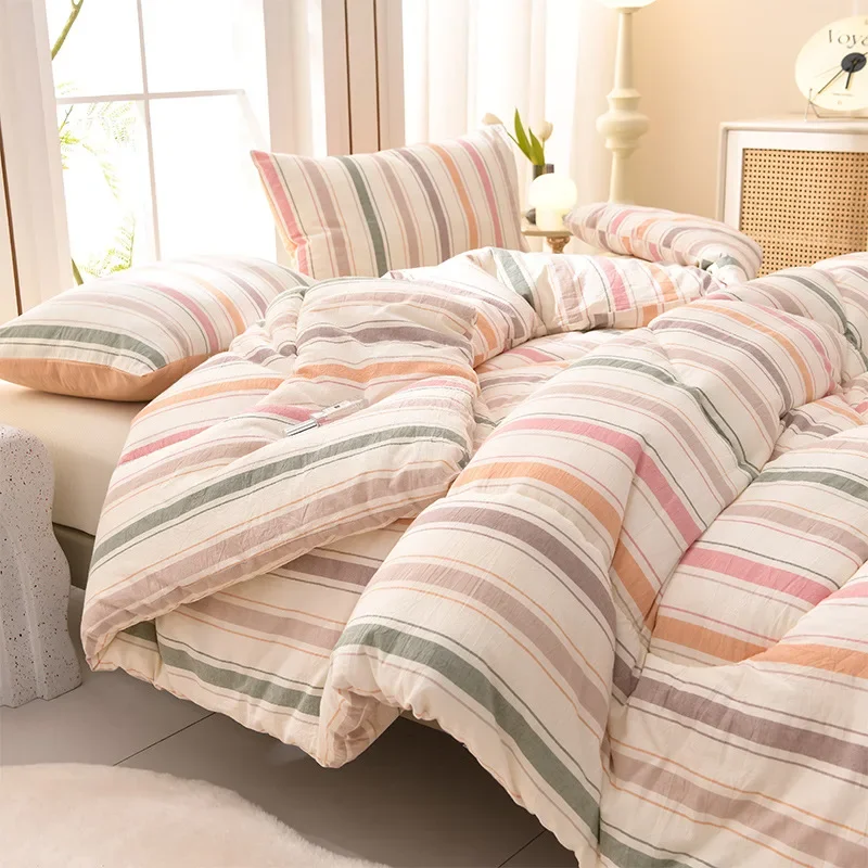 

Winter Bedding Thick Quilt Blanket Thickened Warm Flannel Fleece Comforter for Cold Nights Set Bed Duvets Quilts the Blankets