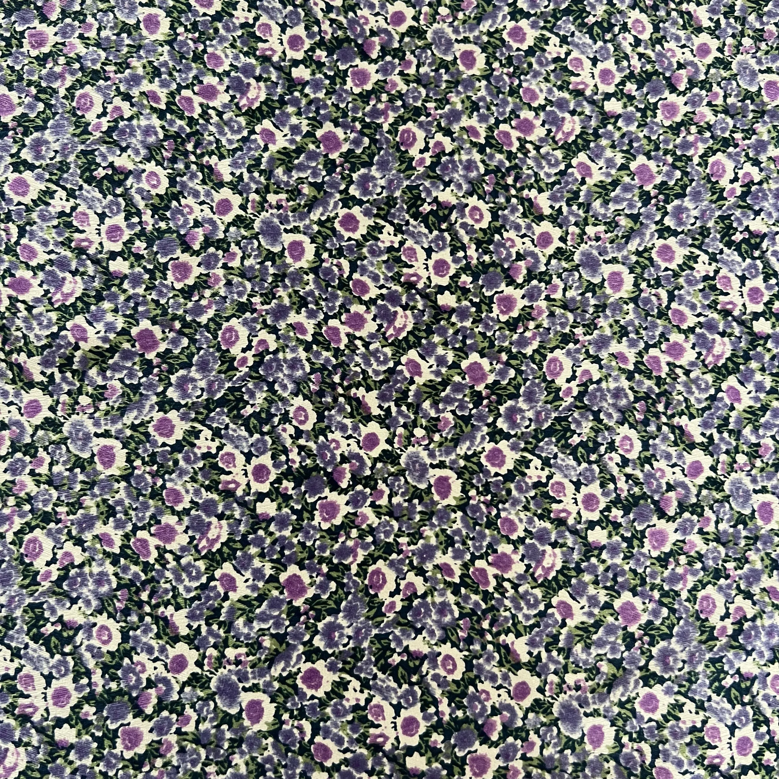 1 meter 95% Mulberry Silk 5% Spandex 21 momme Thick Silk Fabric Small Floral Printed 110cm 43