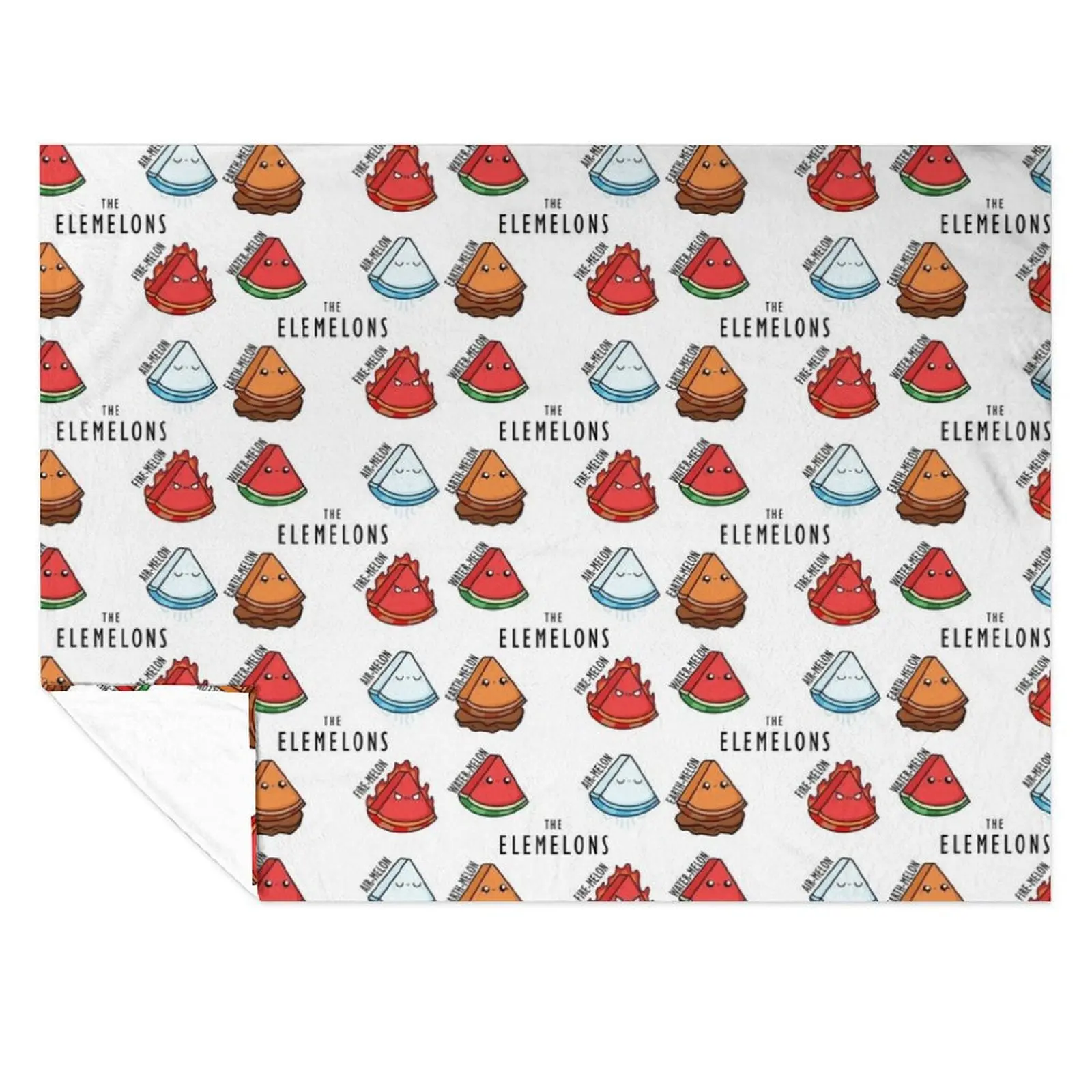 Каваи мультфильм арбуз элементалы иллюстрация пледы одеяло косплей аниме мягкие кровати пикник персонализированные подарочные одеяла