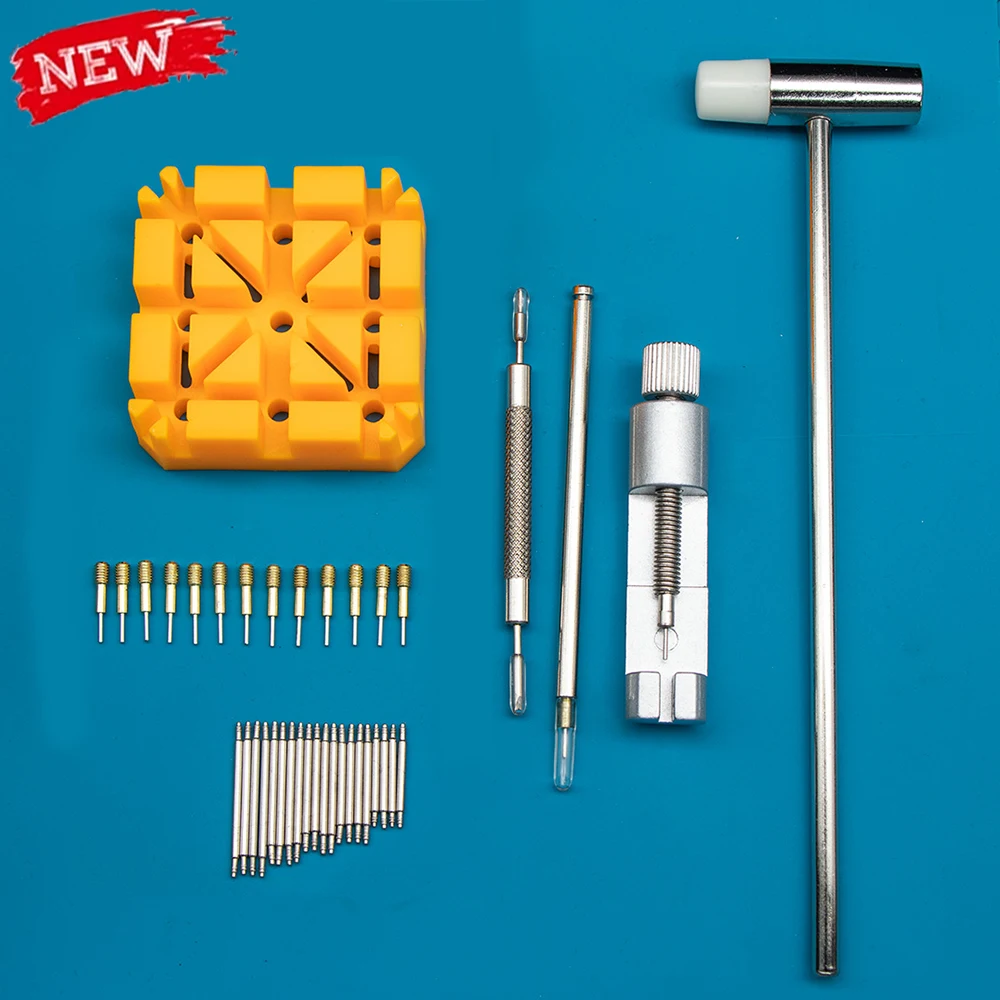 Image of Uhr Reparatur Werkzeug Set Uhr Link Band Schlitz Armband Armband Kette Pin Remover Teller Tool Kit für Professionelle Uhrmacher Werkzeuge