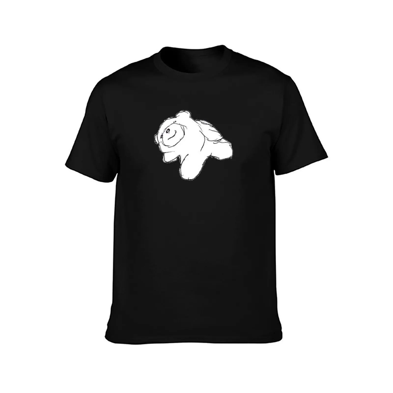 Relaxing Smiley Teddy Bear Sketch T-Shirt anime stuff korean fashion graphics designer t shirt men