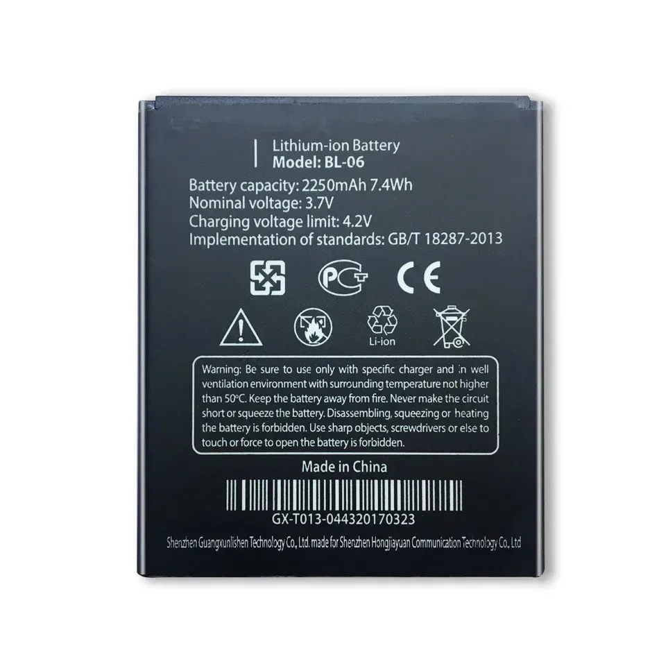 BL-06 T6S Mobile Phone Battery, BL06 BL 06 for THL T6 Pro T6C Replacement Batteries, High Capacity 2250mAh