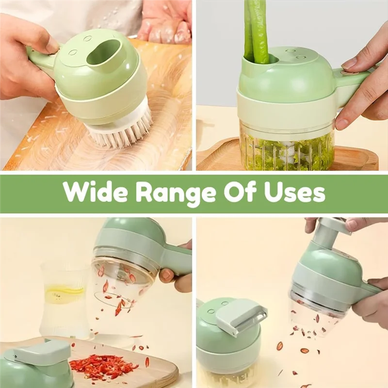 

2025 Trend4 In 1 Multi-Function Cordless Food Processor, Portable Electric Vegetables Cutter Set, Electric Vegetable Choppers