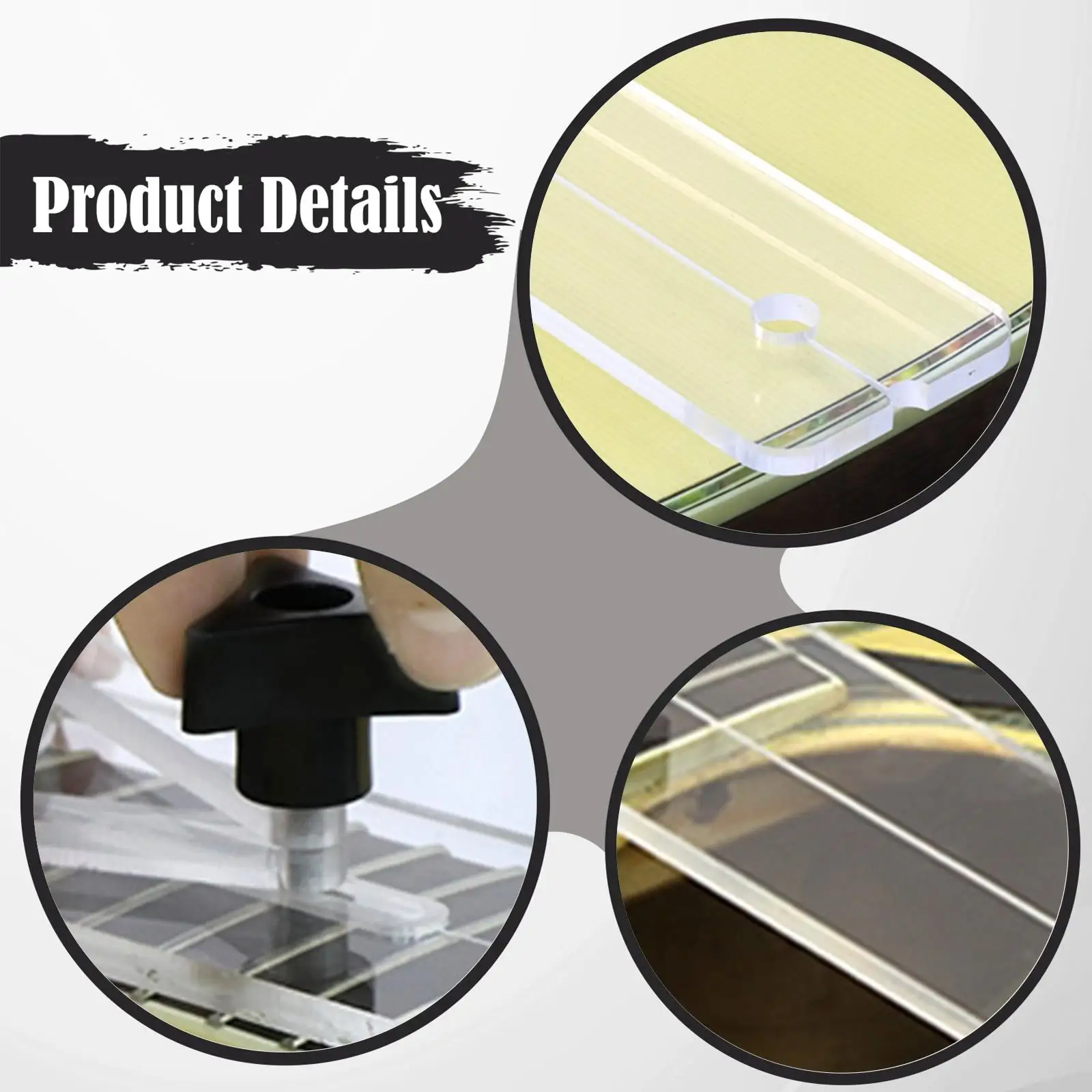 

Прозрачная акриловая линейка для центровки гитары, профессиональный измерительный инструмент для выравнивания и настройки грифа и бриджа гитары