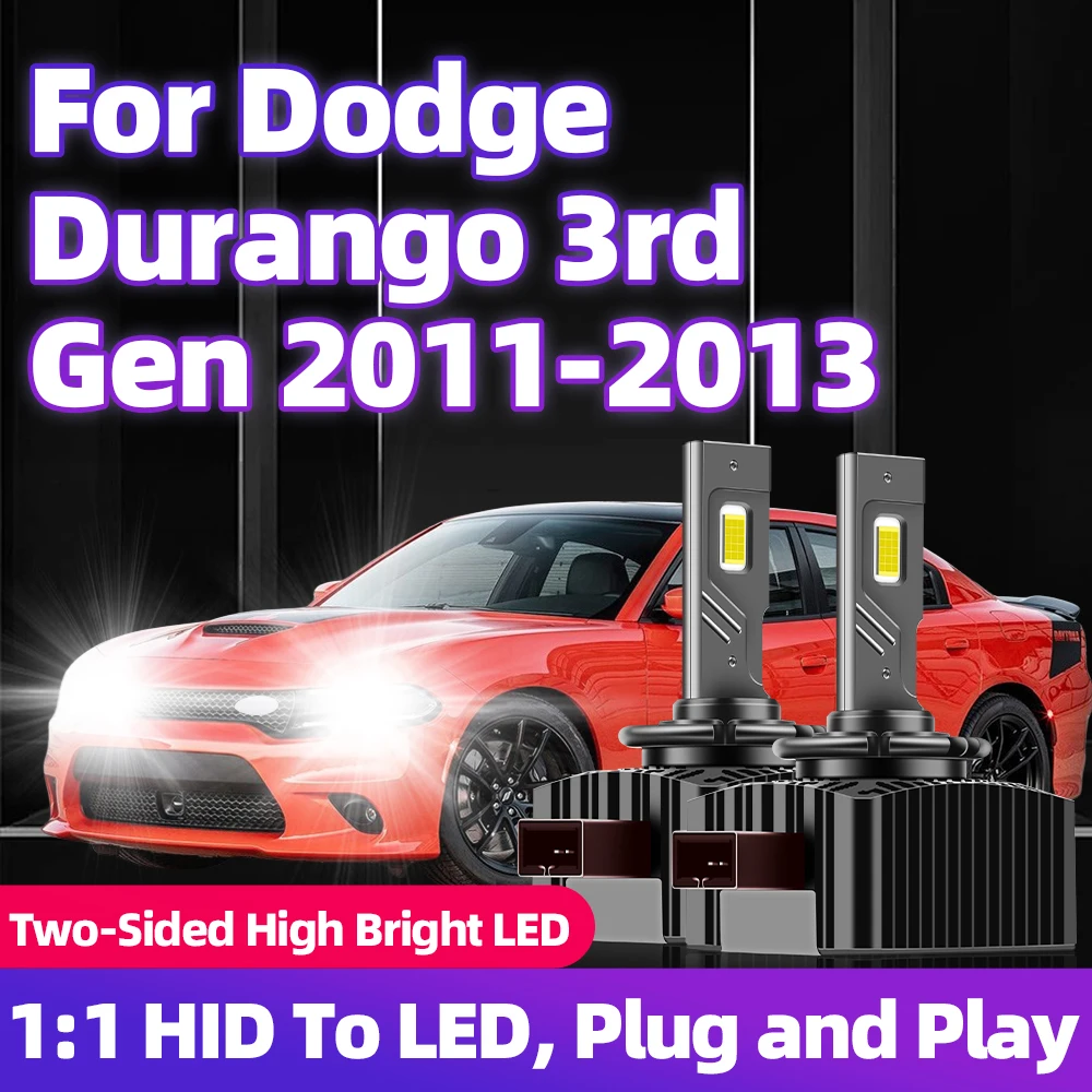 

For Dodge Durango 3rd Gen 2011 2012 2013 LED D1S Headlight Bulbs 110W 6000K 30000LM Auto Car Bulbs Replacement HID Plug&Play 12V