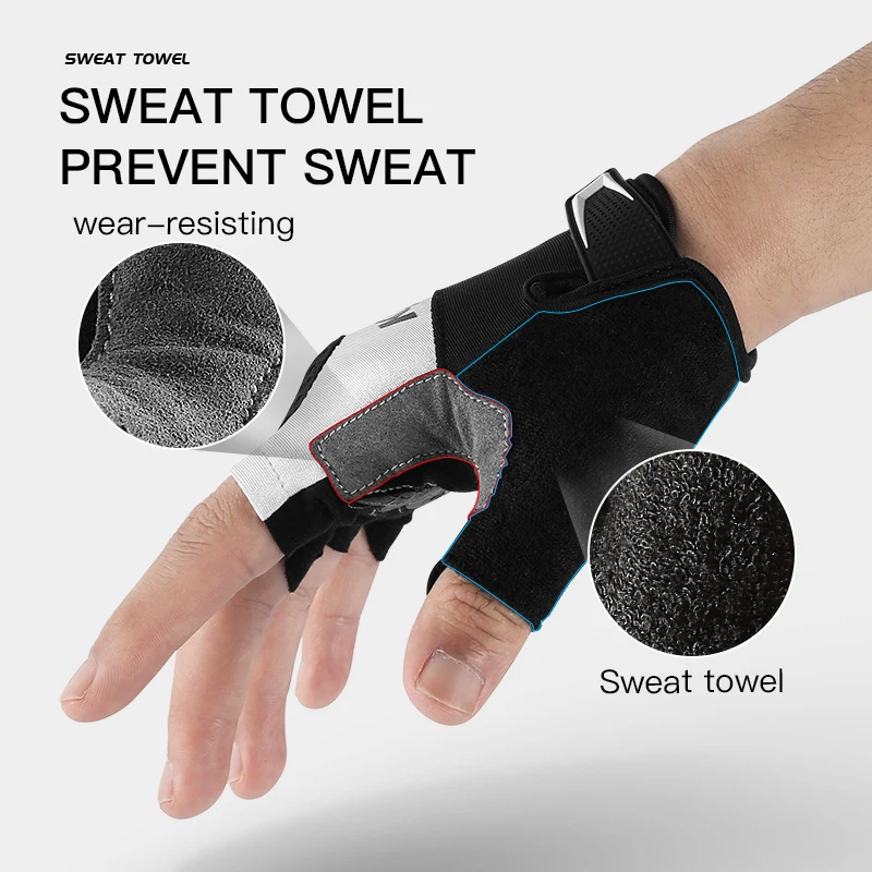 Non-Slip Cycling Gloves Sports Sunscreen Cycling Men And Women Half Finger Fitness Non-Slip Breathable Riding Gloves