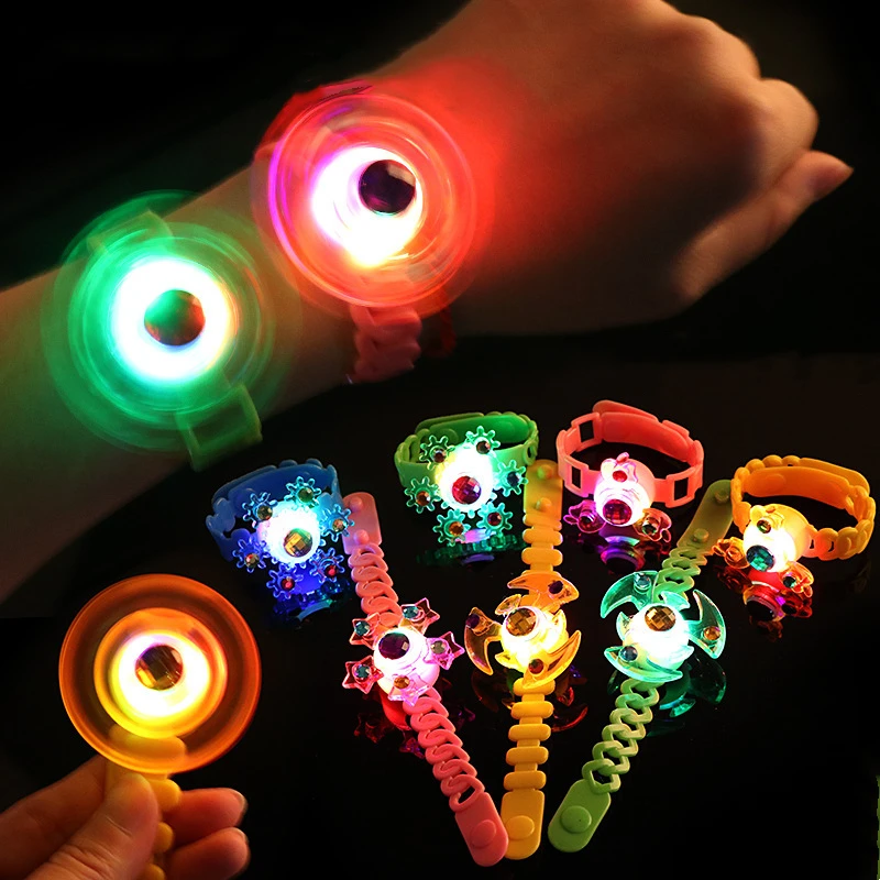 1pc New Creative Luminous Gyro Bracelet Wristband fidget spinner Watch Ring Flash Gyro Toys Antistress Children Birthday Gift