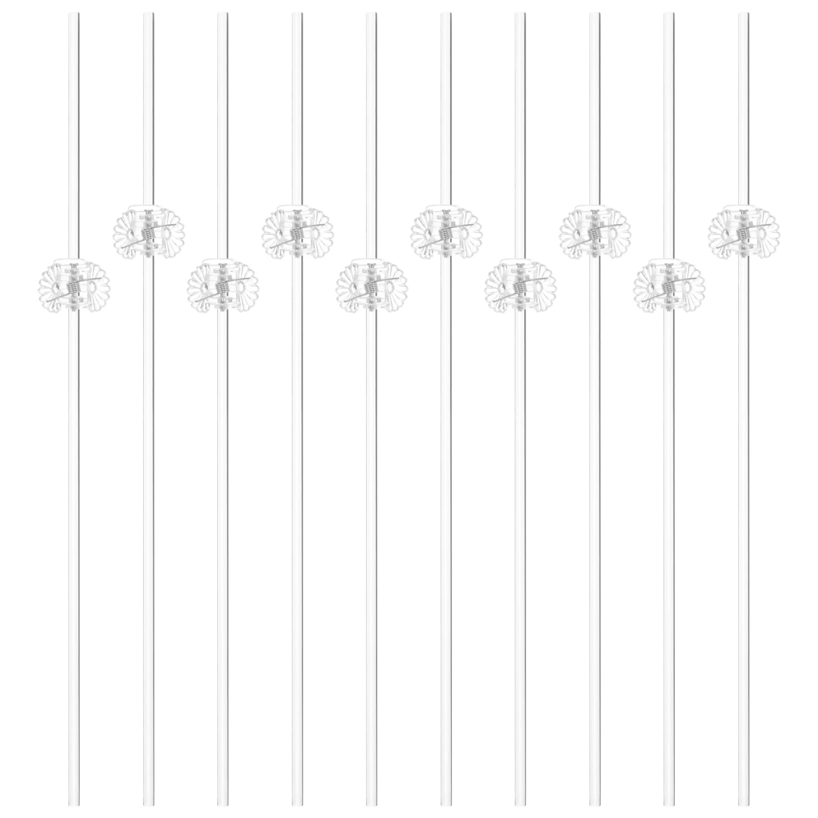 

10 Transparent Acrylic Plant Stakes 20cm Single Stem Support Garden Accessories Plant Support Stakes Climbing Scaffold