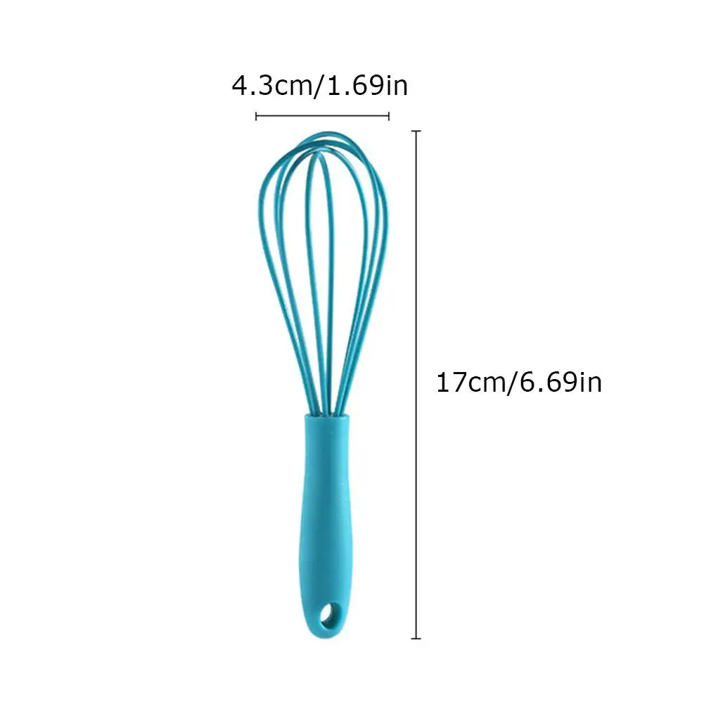 6-inch Mini Children's Silicone Egg Beater Household Manual Cream Egg Mixer Kitchen Baking Tool