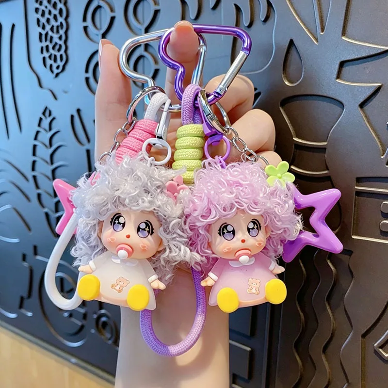 Llavero de Muñeco de Piruletas Púasudas de Dibujos Animados, Colgante para Llaves de Coche y Bolsos, Pequeño Regalo para Niños, Figura de Anime, Cosplay, Vocaloid, Minecraft