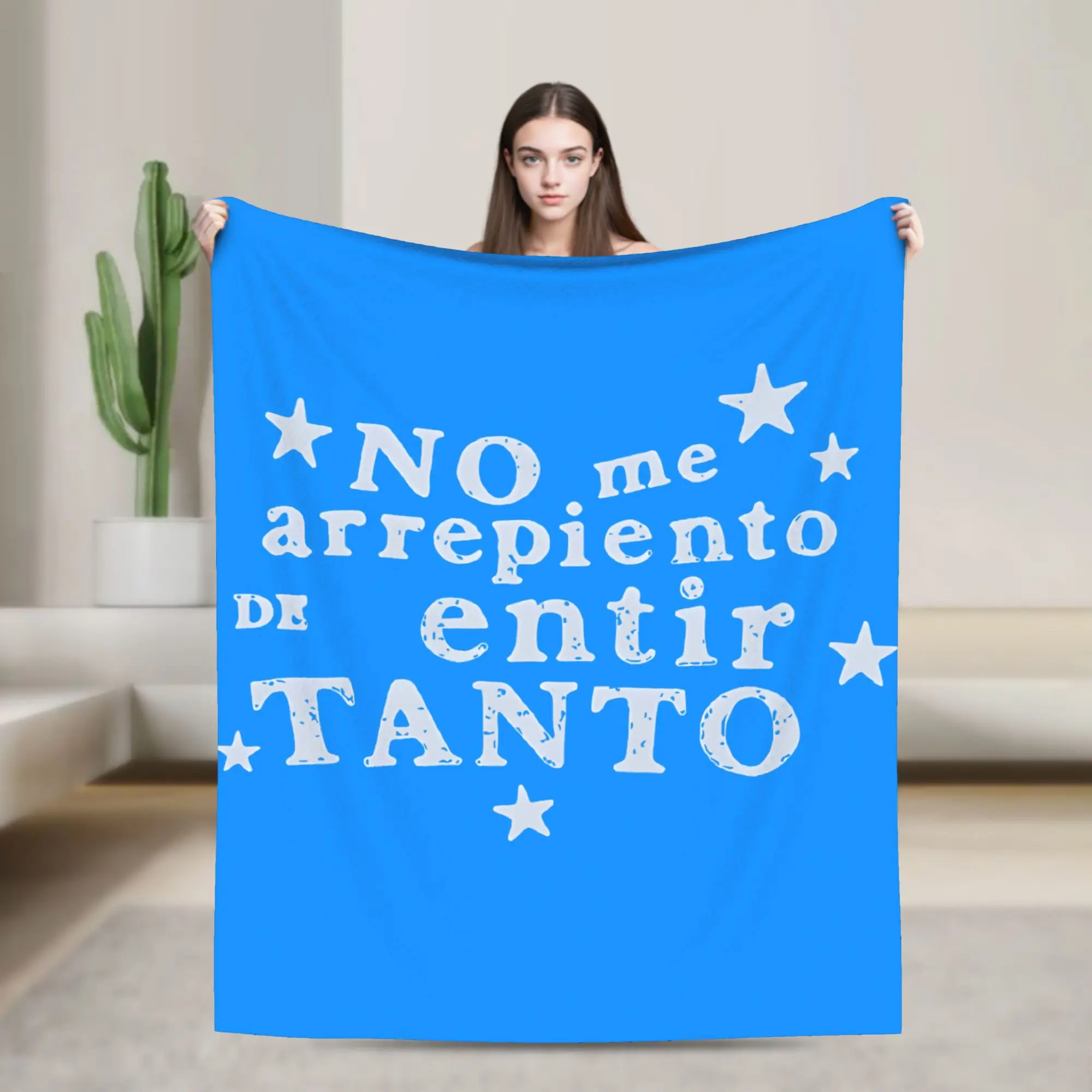 No Me Arrepiento De Sentir Tanto Blanket Karol G Plush Throw Blankets Summer  Decoration Ultra-Soft Warm Bedspreads